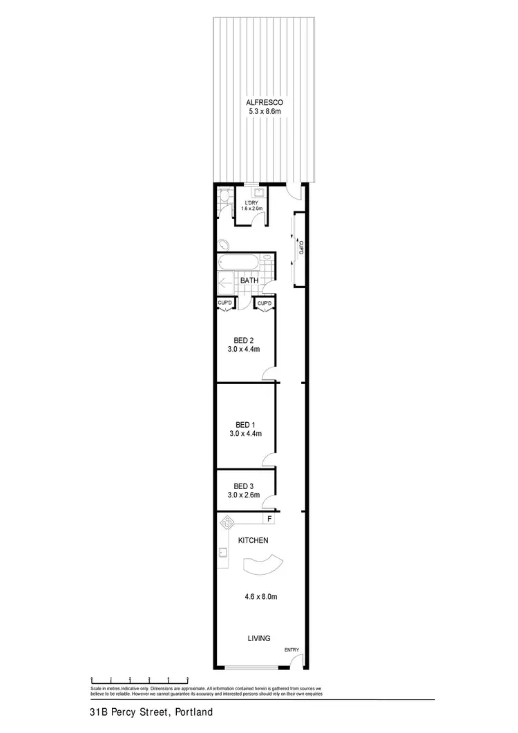 Floorplan of Homely townhouse listing, 31B Percy Street, Portland VIC 3305