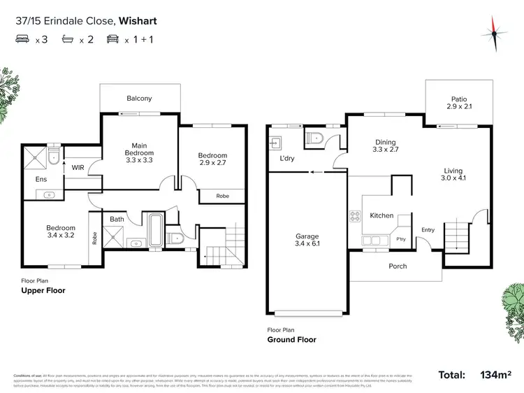 Floorplan of Homely townhouse listing, 37/15 Erindale Close, Wishart QLD 4122