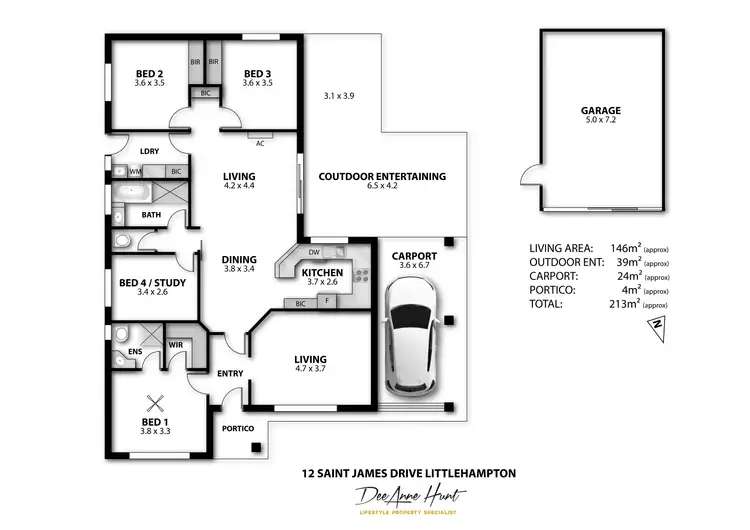Floorplan of Homely house listing, 12 Saint James Drive, Littlehampton SA 5250