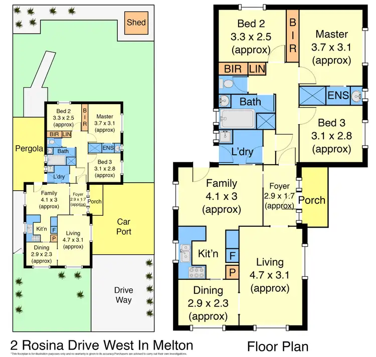 Floorplan of Homely house listing, 2 Rosina Drive, Melton West VIC 3337