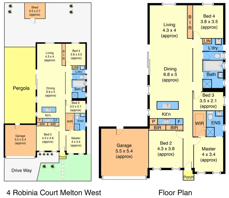 Floorplan of Homely house listing, 4 Robinia Court, Harkness VIC 3337