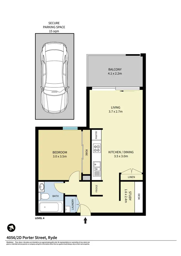 Floorplan of Homely apartment listing, 4056/2D Porter Street, Ryde NSW 2112