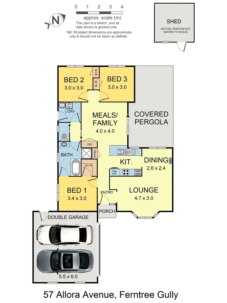 Floorplan of Homely house listing, 57 Allora Avenue, Ferntree Gully VIC 3156