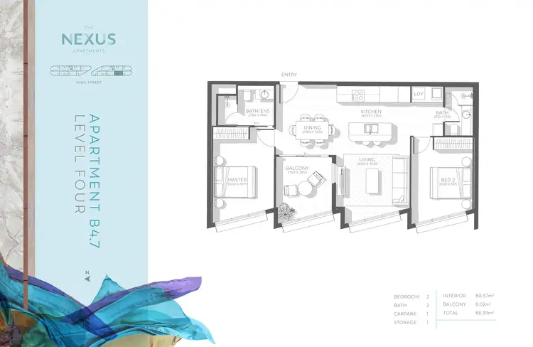 Floorplan of Homely apartment listing, B.4.7/240 High Street, Thomastown VIC 3074
