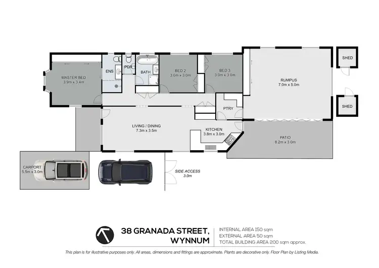 Floorplan of Homely house listing, 38 Granada Street, Wynnum QLD 4178