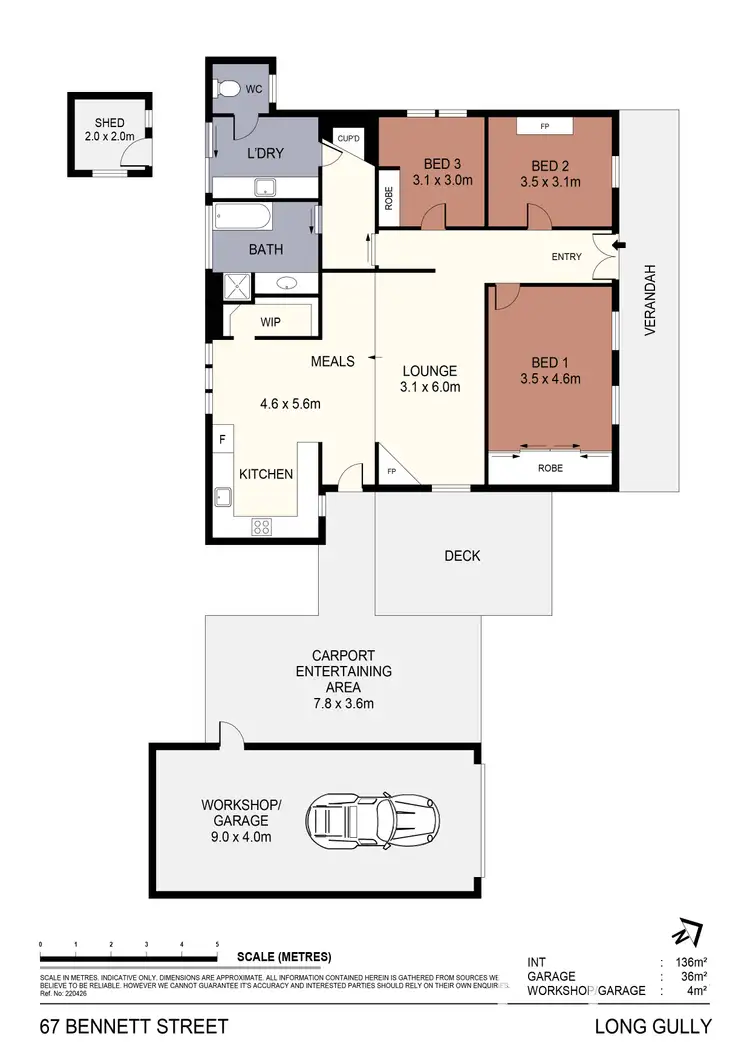 Floorplan of Homely house listing, 67 Bennett Street, Long Gully VIC 3550