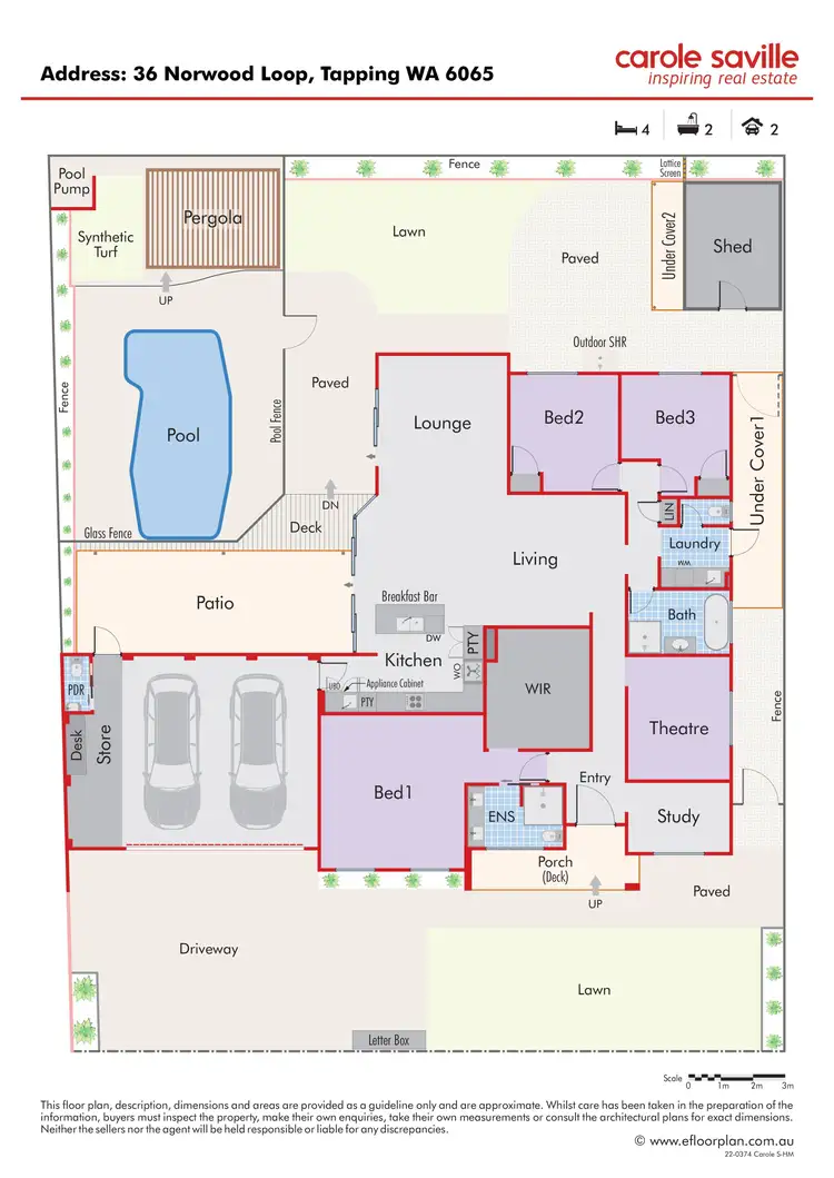 Floorplan of Homely house listing, 36 Norwood Loop, Tapping WA 6065