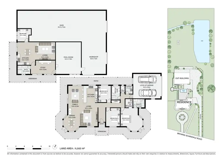 Floorplan of Homely house listing, 175 Browns-Scarsdale Road, Scarsdale VIC 3351