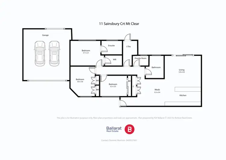 Floorplan of Homely townhouse listing, 11a Sainsbury Court, Mount Clear VIC 3350