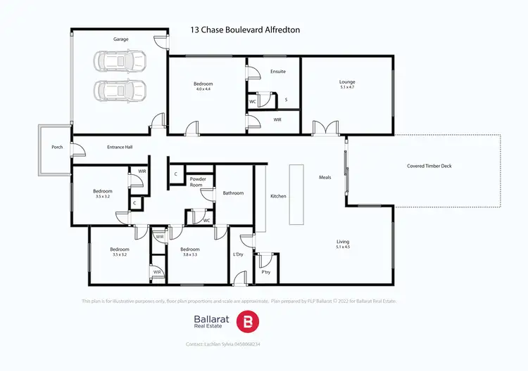Floorplan of Homely house listing, 13 Chase Boulevard, Alfredton VIC 3350