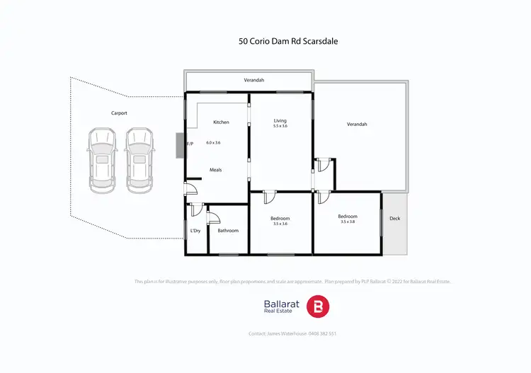 Floorplan of Homely house listing, 50 Corio Dam Road, Scarsdale VIC 3351