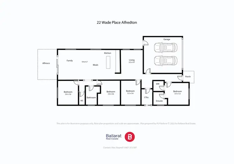 Floorplan of Homely house listing, 22 Wade Place, Lucas VIC 3350