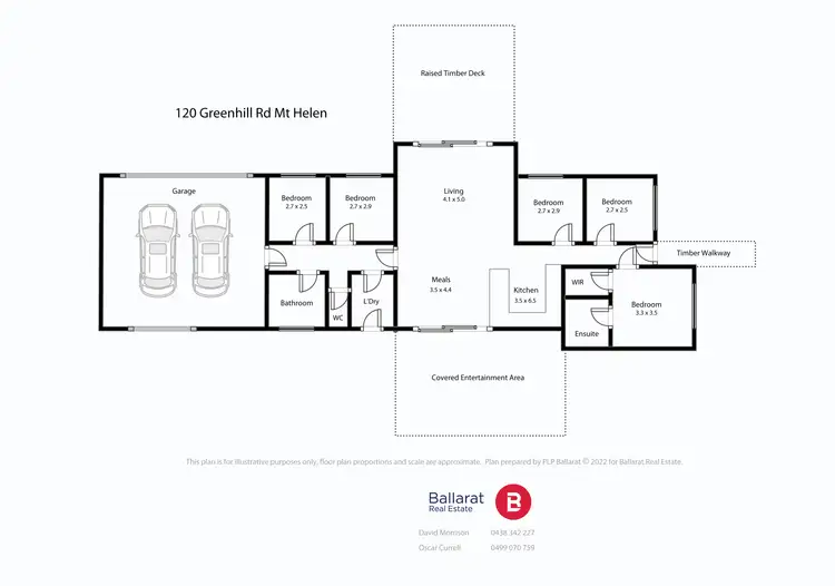 Floorplan of Homely house listing, 120 Greenhill Road, Mount Helen VIC 3350