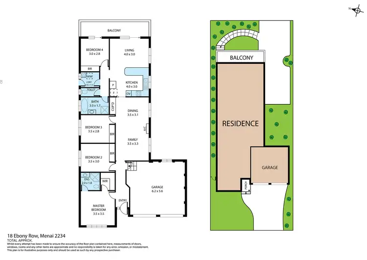 Floorplan of Homely house listing, 18 Ebony Row, Menai NSW 2234