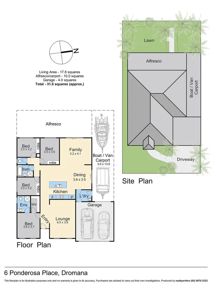 Floorplan of Homely house listing, 6 Ponderosa Place, Dromana VIC 3936