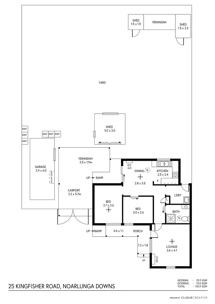 Floorplan of Homely house listing, 25 Kingfisher Road, Noarlunga Downs SA 5168