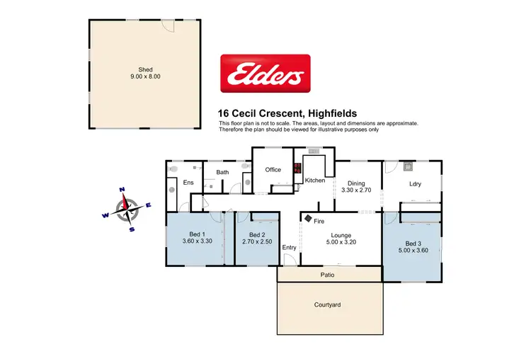 Floorplan of Homely house listing, 16 Cecil Crescent, Highfields QLD 4352