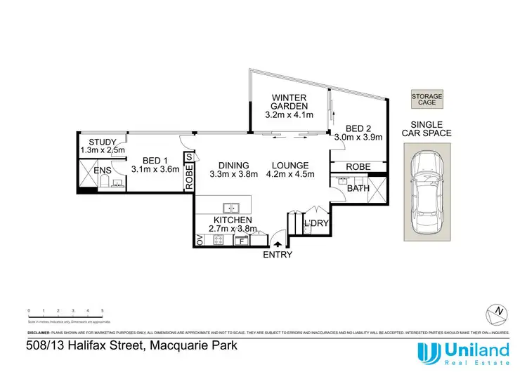 Floorplan of Homely apartment listing, 508/13 Halifax Street, Macquarie Park NSW 2113