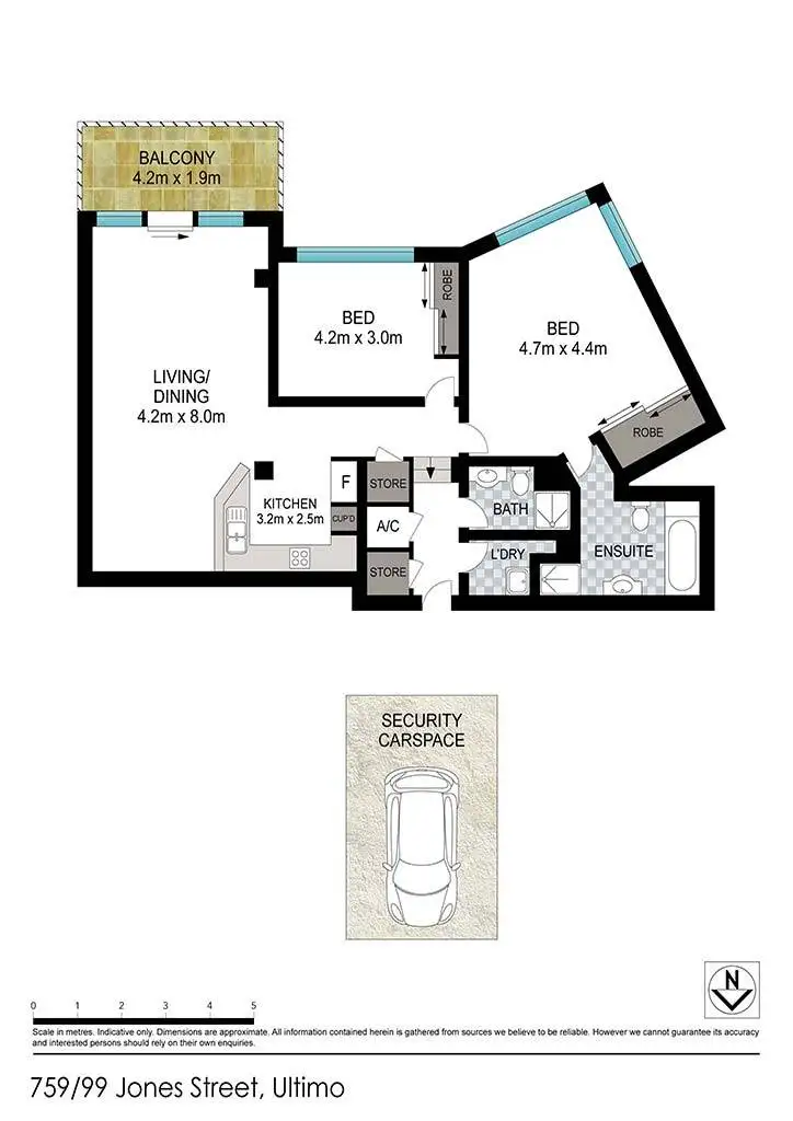 Floorplan of Homely apartment listing, Level 7/99 Jones Street, Ultimo NSW 2007