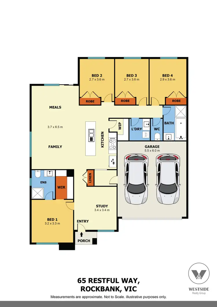 Floorplan of Homely house listing, 65 Restful Way, Rockbank VIC 3335