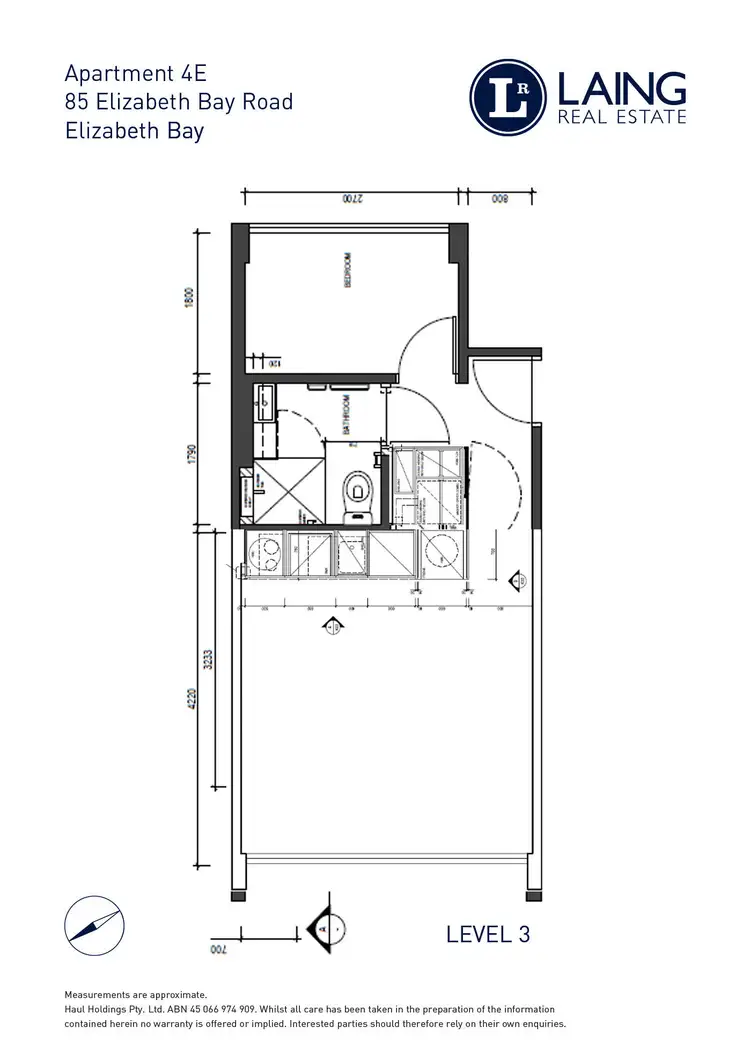 Floorplan of Homely apartment listing, 4E/85-91 Elizabeth Bay Road, Elizabeth Bay NSW 2011