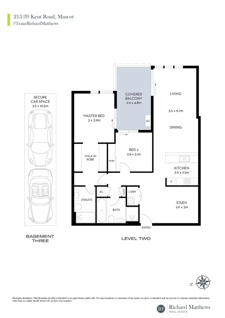 Floorplan of Homely apartment listing, 213/39 Kent Road, Mascot NSW 2020