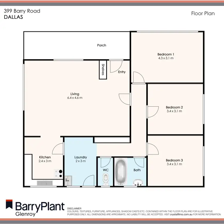 Floorplan of Homely house listing, 399 Barry Road, Dallas VIC 3047