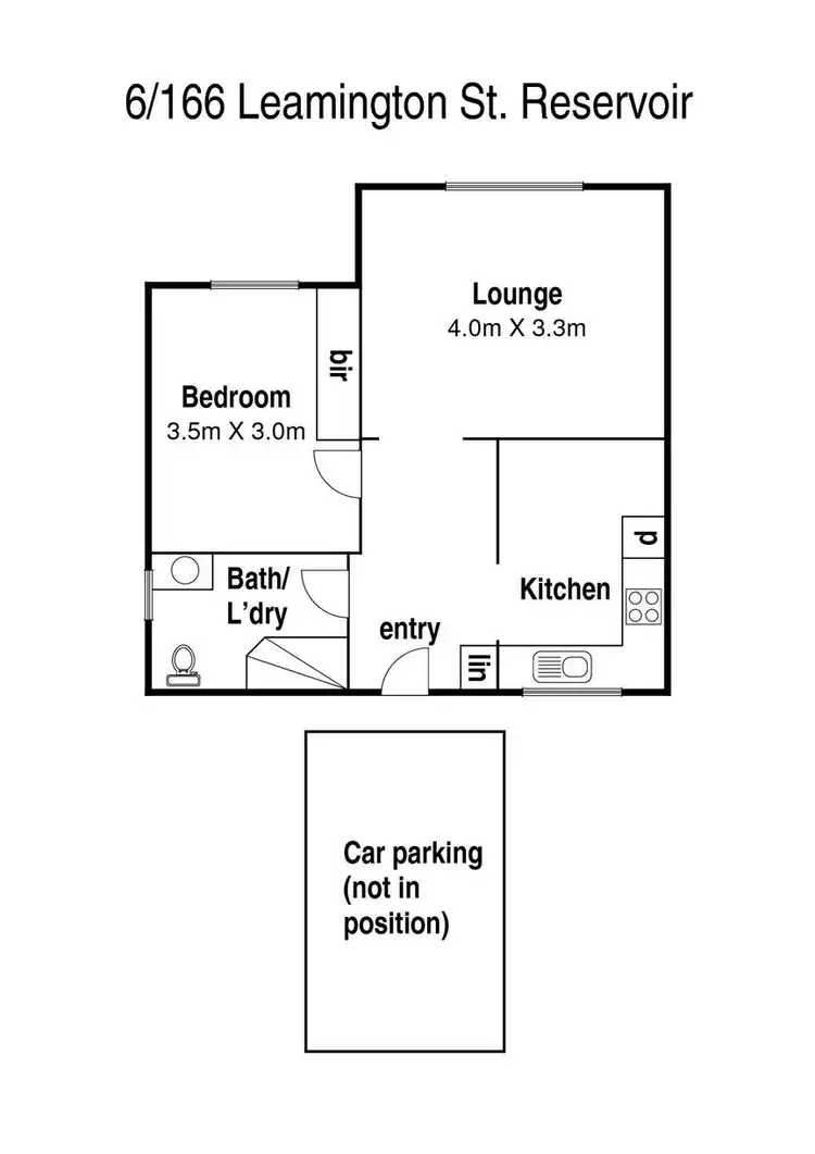 Floorplan of Homely unit listing, 6/166 Leamington Street, Reservoir VIC 3073