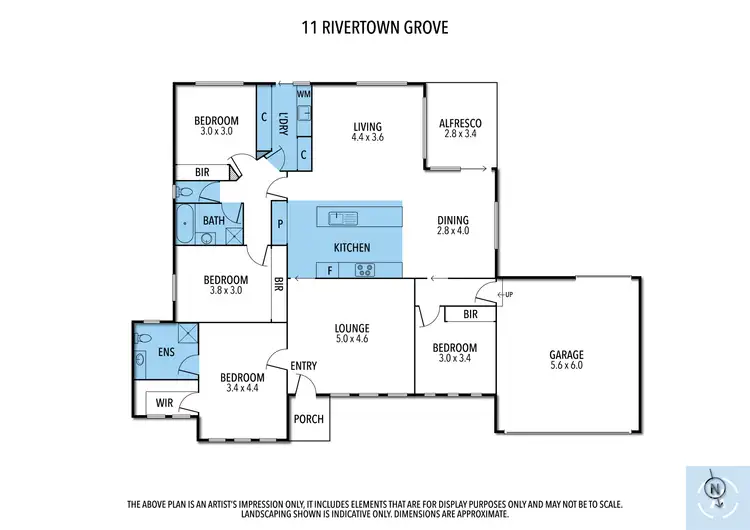 Floorplan of Homely house listing, 11 Rivertown Grove, Cobram VIC 3644
