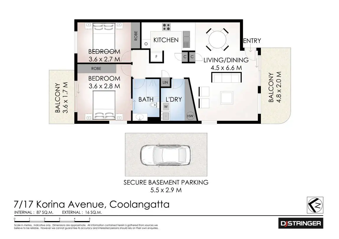 Floorplan of Homely unit listing, 7/17 Korina Avenue, Kirra QLD 4225