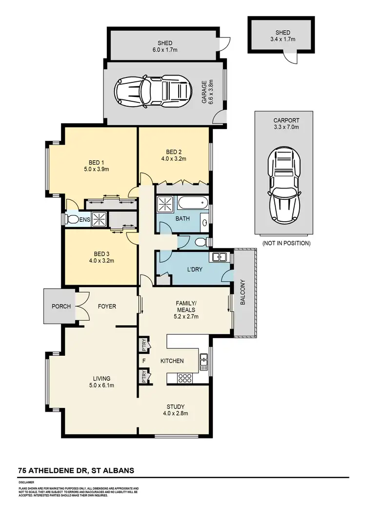 Floorplan of Homely house listing, 75 Atheldene Drive, St Albans VIC 3021