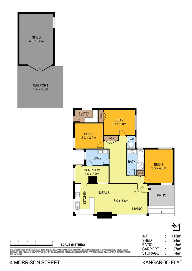 Floorplan of Homely house listing, 4 Morrison Street, Kangaroo Flat VIC 3555