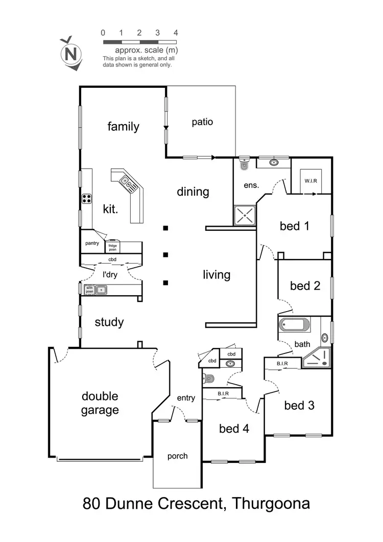 Floorplan of Homely house listing, 80 Dunne Crescent, Thurgoona NSW 2640