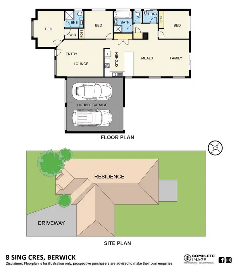 Floorplan of Homely house listing, 8 Sing Crescent, Berwick VIC 3806