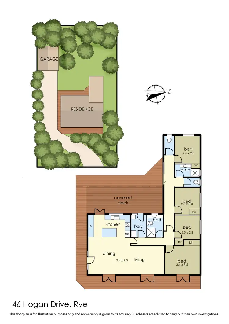 Floorplan of Homely house listing, 46 Hogan Drive, Rye VIC 3941