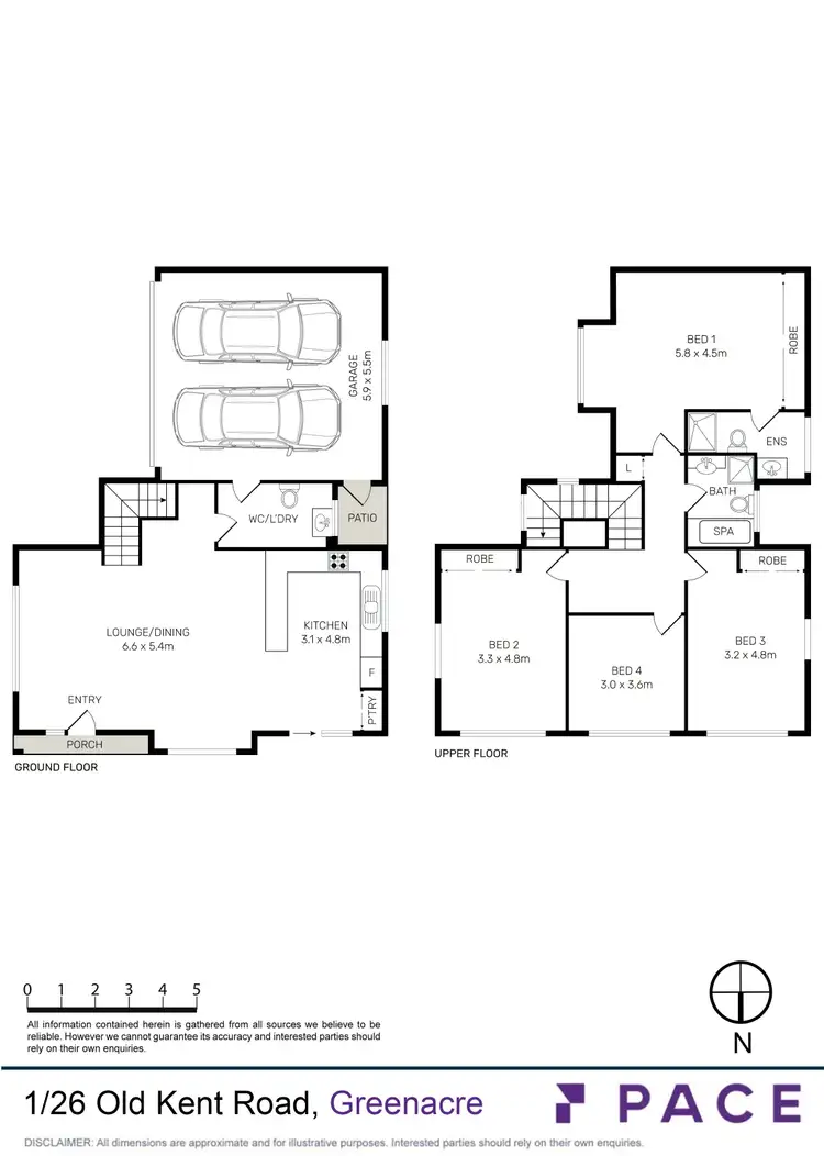 Floorplan of Homely townhouse listing, 1/26 Old Kent Road, Greenacre NSW 2190