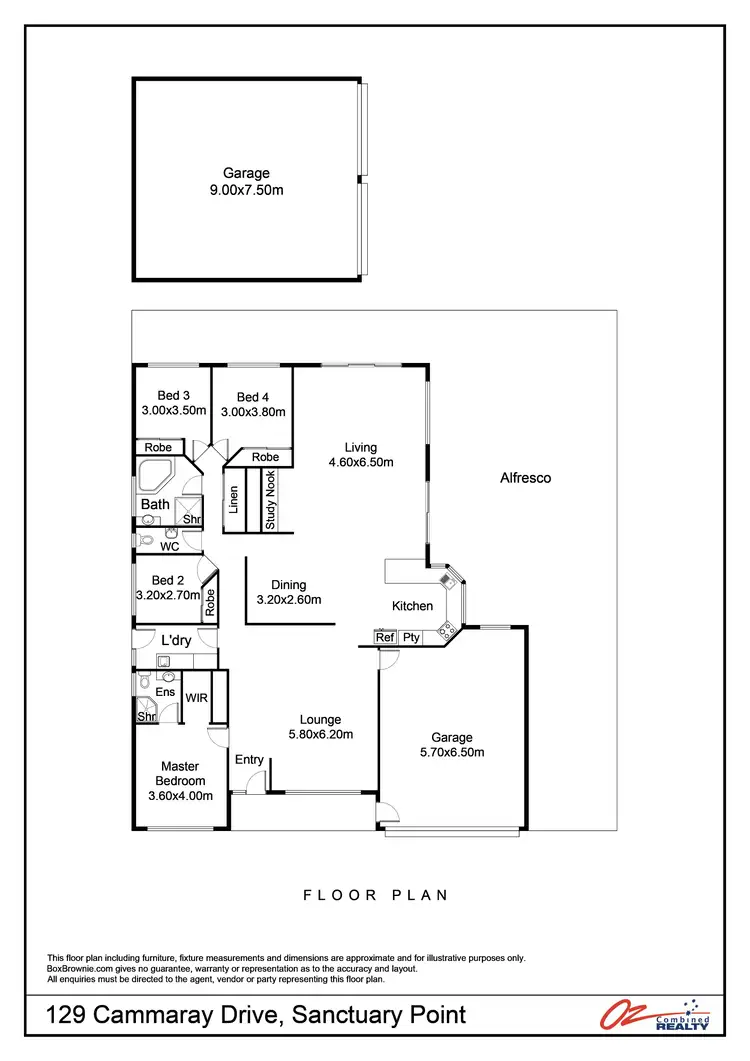 Floorplan of Homely house listing, 129 Cammaray Drive, Sanctuary Point NSW 2540