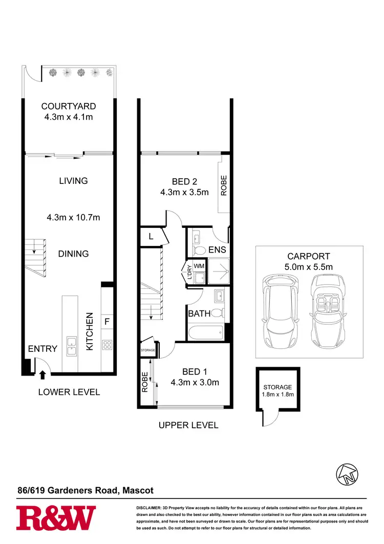 Floorplan of Homely apartment listing, 86/619-629 Gardeners Road, Mascot NSW 2020