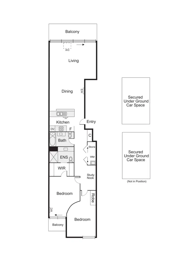 Floorplan of Homely apartment listing, 6/80 Dow Street, Port Melbourne VIC 3207