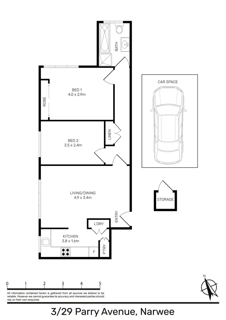 Floorplan of Homely unit listing, 3/29 Parry Avenue, Narwee NSW 2209