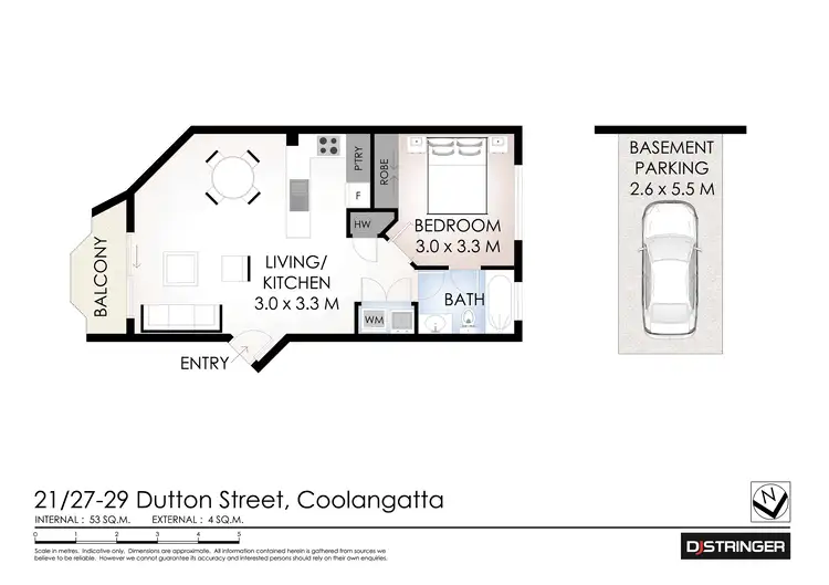 Floorplan of Homely unit listing, 21/27-29 Dutton Street, Coolangatta QLD 4225