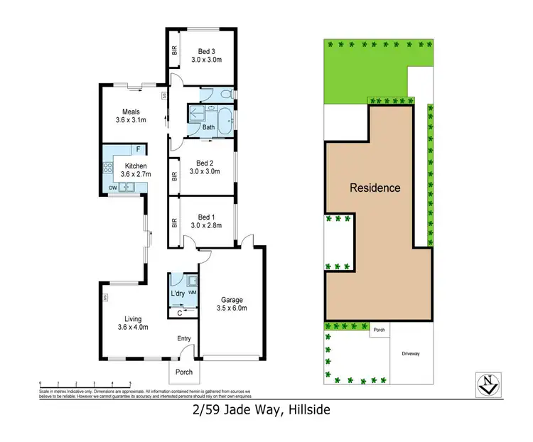 Floorplan of Homely unit listing, 2/59 Jade Way, Hillside VIC 3037