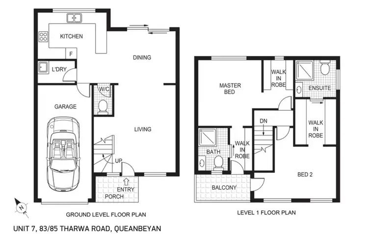 Floorplan of Homely townhouse listing, 7/83-85 Tharwa Road, Queanbeyan NSW 2620