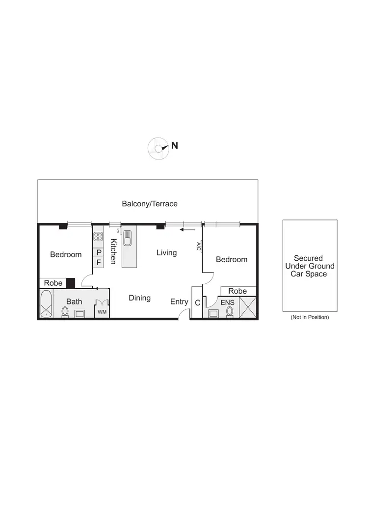 Floorplan of Homely apartment listing, 302/232 Rouse Street, Port Melbourne VIC 3207