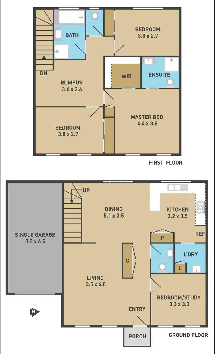 Floorplan of Homely townhouse listing, 2/49 Jade Way, Hillside VIC 3037