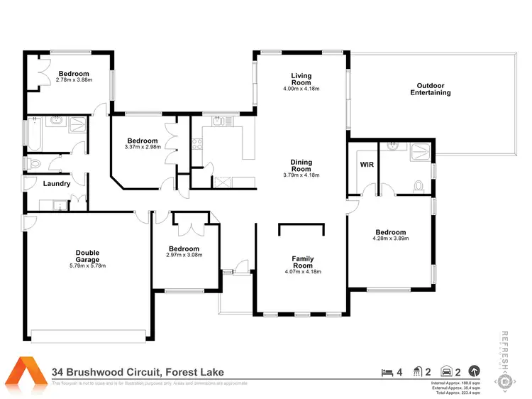 Floorplan of Homely house listing, 34 Brushwood Circuit, Forest Lake QLD 4078