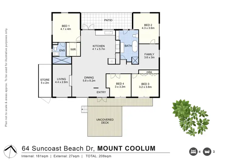 Floorplan of Homely house listing, 64 Suncoast Beach Drive, Mount Coolum QLD 4573