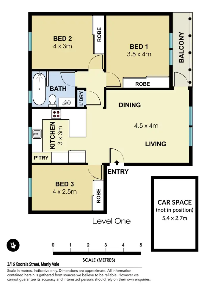 Floorplan of Homely apartment listing, 3/16-18 Koorala Street, Manly Vale NSW 2093
