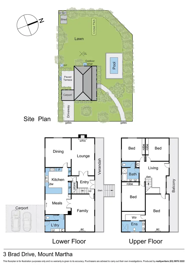 Floorplan of Homely house listing, 3 Brad Drive, Mount Martha VIC 3934