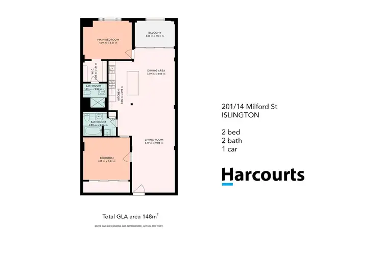 Floorplan of Homely apartment listing, 201/14 Milford Street, Islington NSW 2296